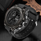 Sporty herreur med analog digital visning stopur alarm LED og kalender | Armand