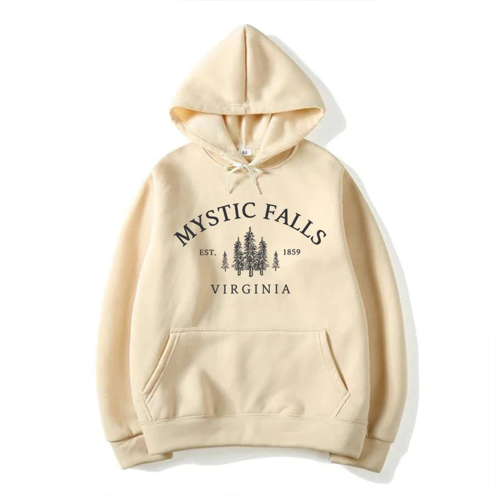 Bluza z kapturem o oversize’owym kroju z mieszanki bawełny, vintage’owym nadrukiem i kieszenią kangurką, zapewniająca komfort | Valtor