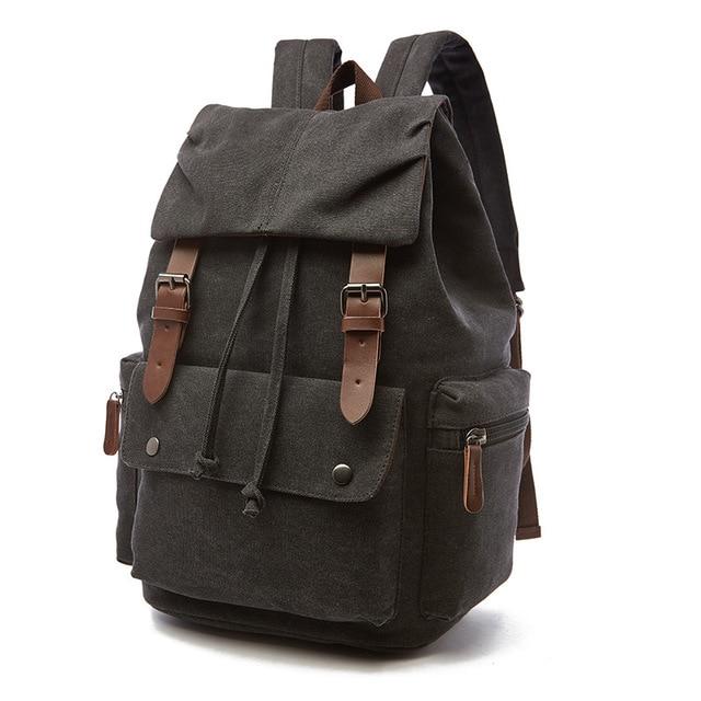 Vintage plecak płócienny duży na laptopa do szkoły pracy i podróży retro unisex | Federico