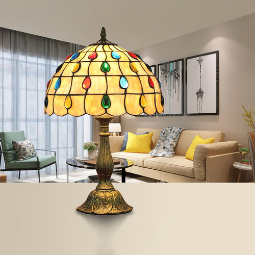 Lampa stołowa z nastrojowym światłem inspirowanym stylem Tiffany’ego | Aurelia