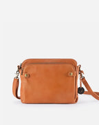 Læder crossbody skuldertaske med justerbar rem og lynlåslukning | Nimble