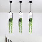 Dekoracyjna metalowa lampa wisząca typu Flowerpot do wnętrz | GlowNest