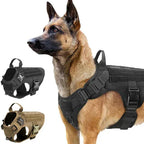 Taktisk hundesele med håndtag metalringe justerbare stropper og MOLLE | Mathéo