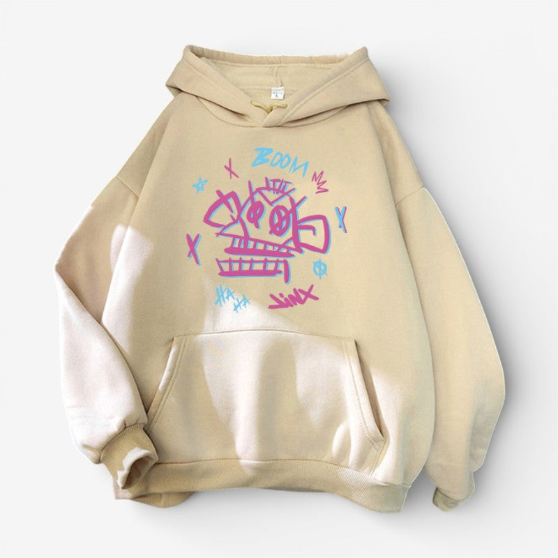 Kaelric - bluza z kapturem i nadrukiem streetwearowym