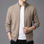 Sweater slim fit uld lynlås daglig | Santoro