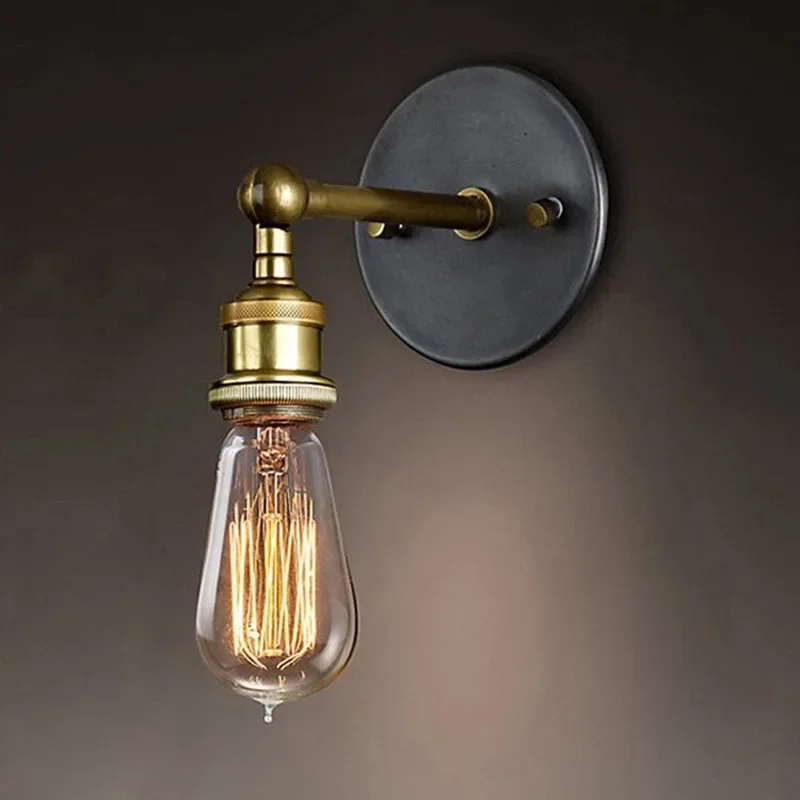 Metalowa lampa ścienna LED w stylu vintage, montowana na ścianie | RetroGlow