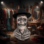 Kostium lateksowy na całą twarz z maską szkieletową na Halloween | SkullForge