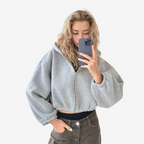 Hættetrøje med Lynlås Oversized Letvægt | Vintera