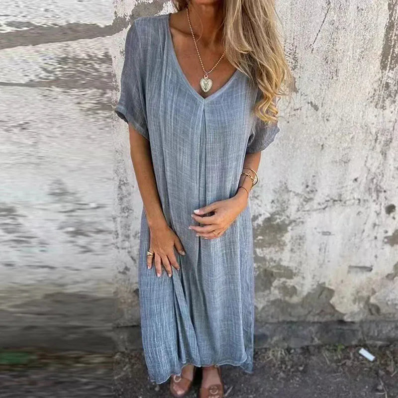 Aurelia Vire - elegancka damska sukienka z długimi rękawami, casualowa, wygodna, na jesień i zimę