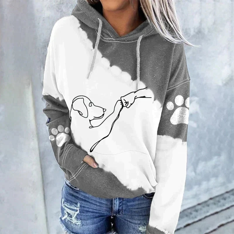 Bluza z kapturem Nadruk Bawełna Poliester Komfort Casual | Zyroth