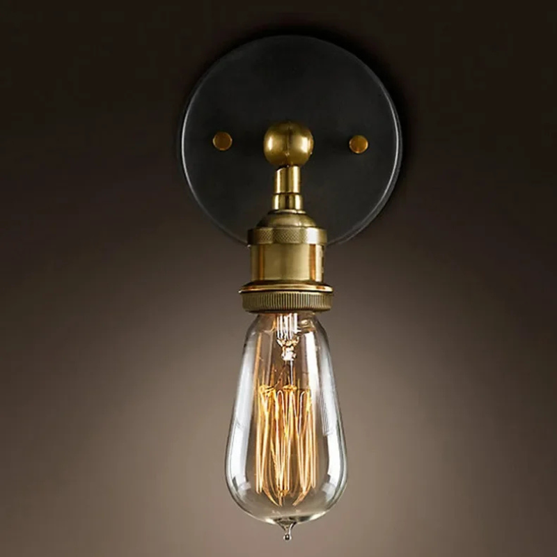 Metalowa lampa ścienna LED w stylu vintage, montowana na ścianie | RetroGlow