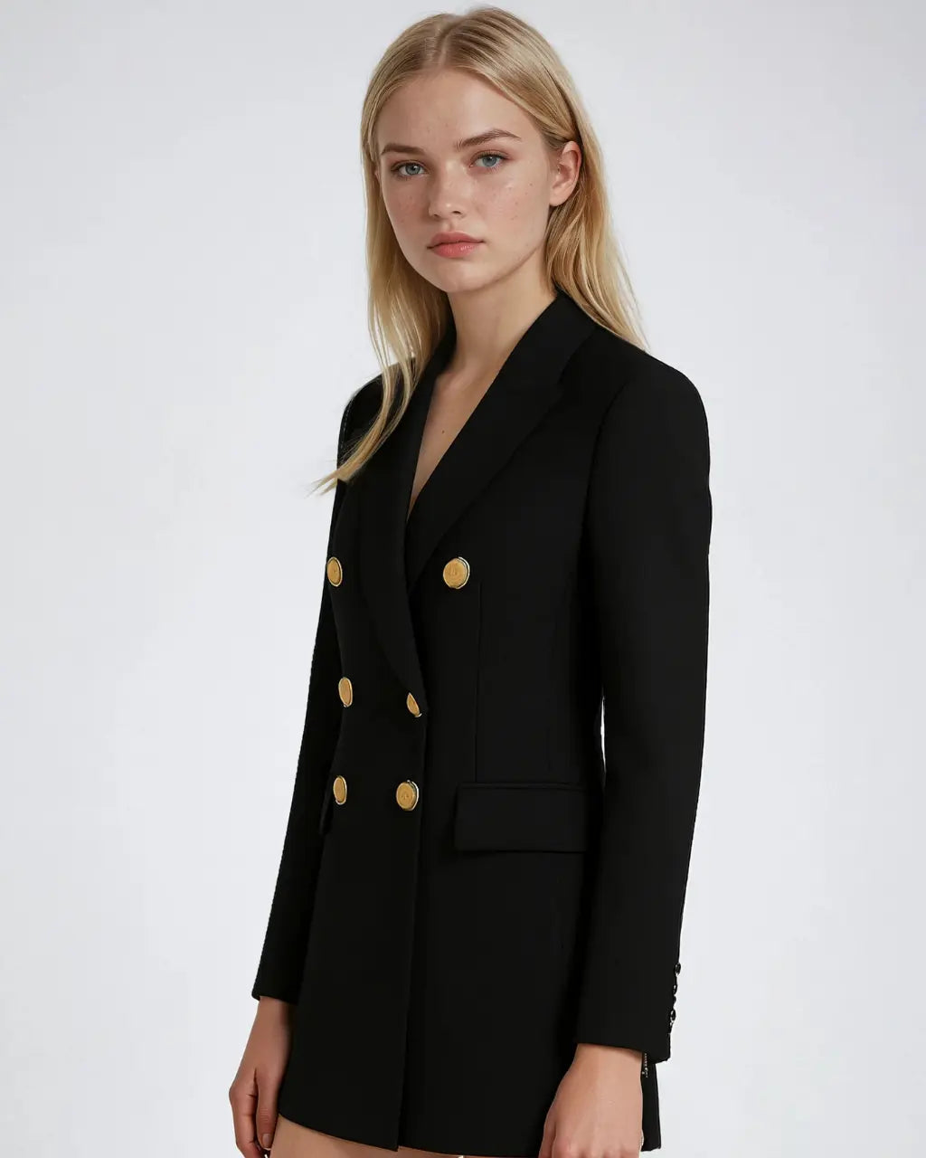 Polyester Blazer Met Lange Mouwen-Blazar-Velani-Velani