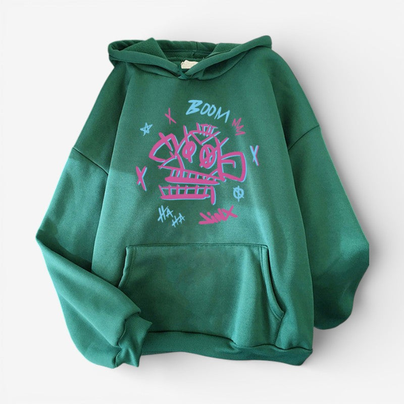 Kaelric - bluza z kapturem i nadrukiem streetwearowym