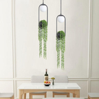 Dekoracyjna metalowa lampa wisząca typu Flowerpot do wnętrz | GlowNest