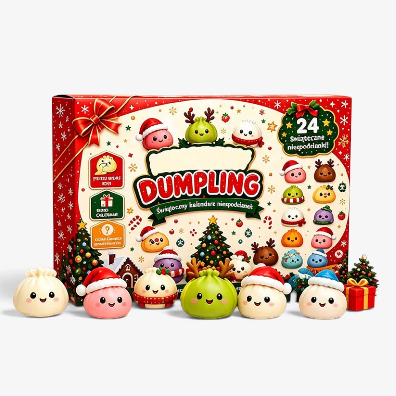 Adventskalender med 24 squishy skumlegetøj til børn | Dumplavent