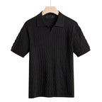Bawełniany T-shirt polo z klasycznym kołnierzykiem i krótkim rękawem | Sevano