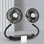 Wentylator samochodowy z podwójną obrotową głowicą i USB | DualBreeze