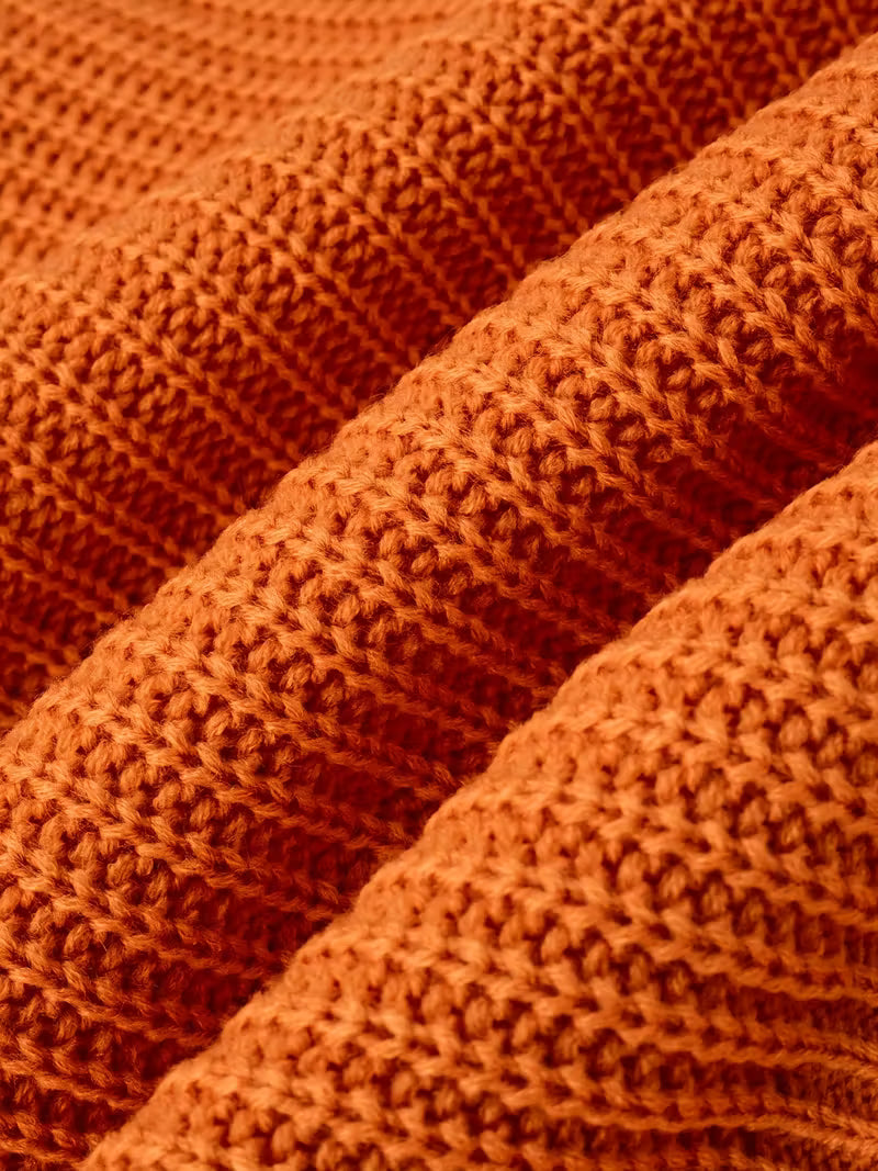 Gruby dzianinowy sweter z guzikami o swobodnym kroju, zapewniający ciepło i komfort | Bravon