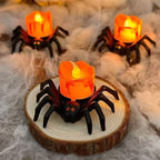 Halloween Spider Candle Holders with Creepy Designs