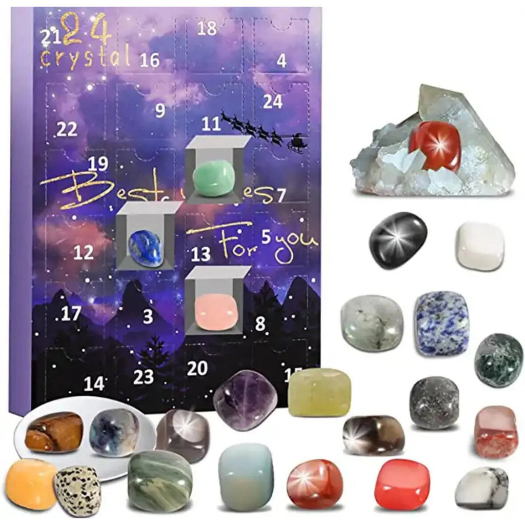 Edelsten Adventskalender med 24 mineraler til samling | RockAdvent