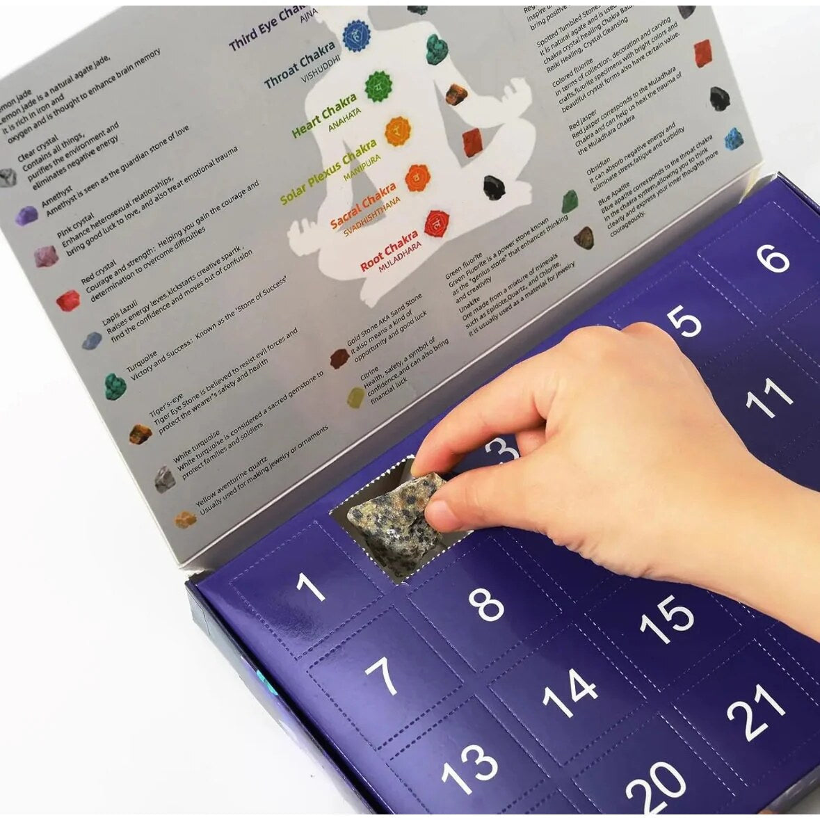 Edelsten Adventskalender med 24 mineraler til samling | RockAdvent