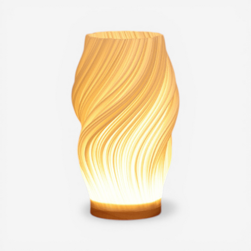 Lampa stołowa z plisowanym abażurem i portem USB do ładowania | Estelle