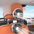 Wentylator samochodowy z podwójną obrotową głowicą i USB | DualBreeze