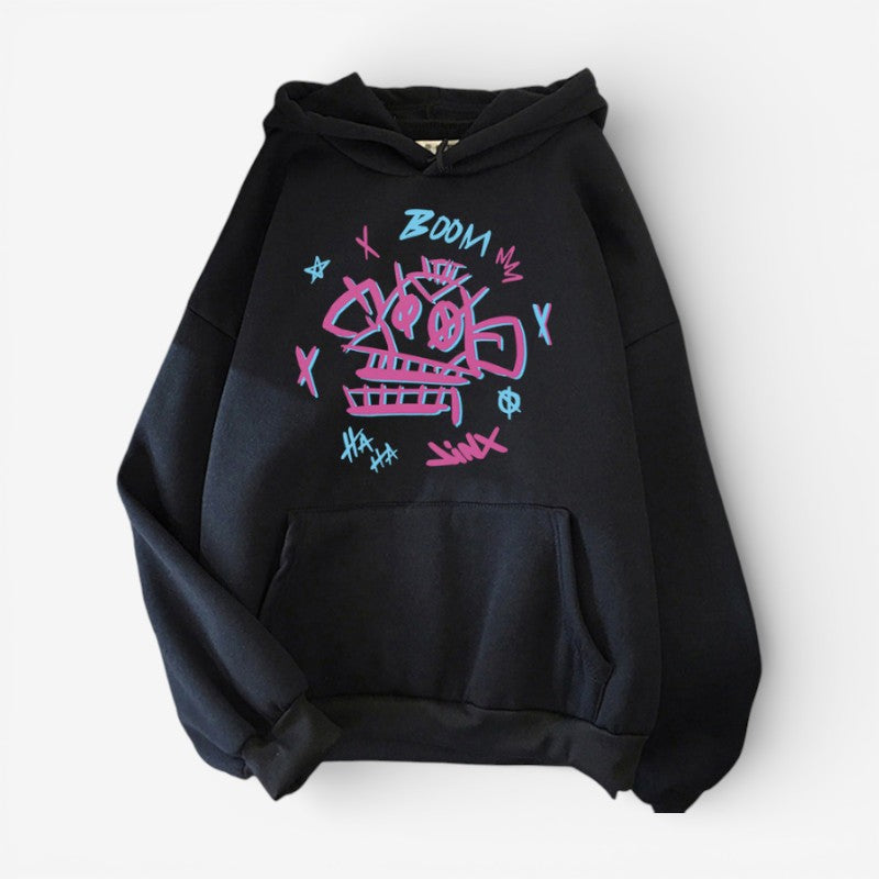 Kaelric - bluza z kapturem i nadrukiem streetwearowym