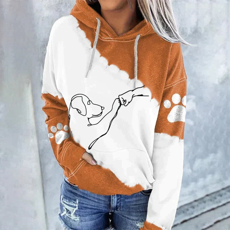 Bluza z kapturem Nadruk Bawełna Poliester Komfort Casual | Zyroth
