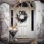 Wieniec Halloween Dekoracja ze szkieletem i dynią | SpookyRing