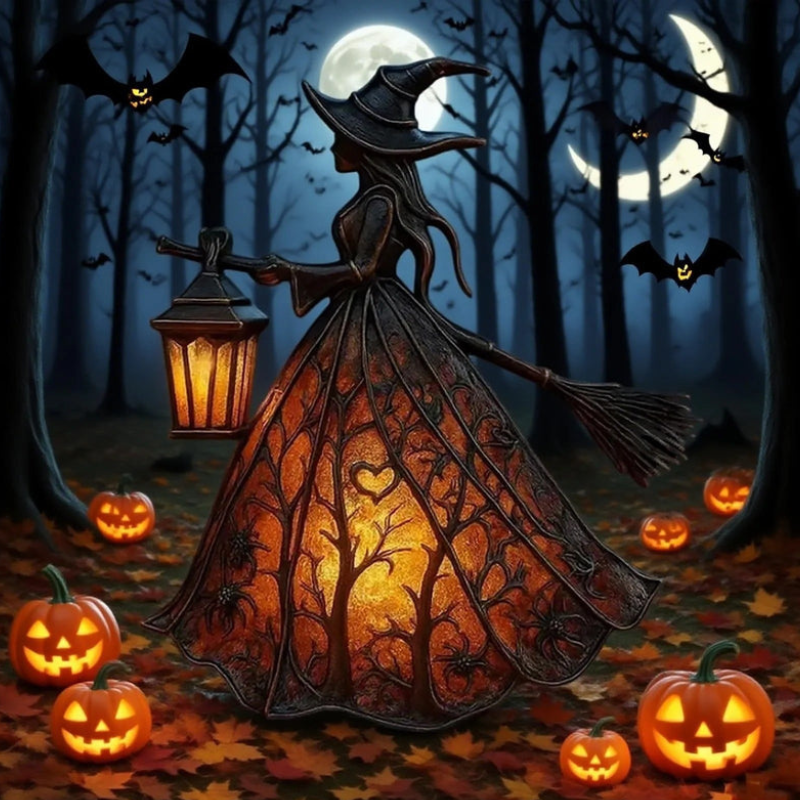 Lampa wiedźmy LED Dekoracja Halloween | WitchGlow