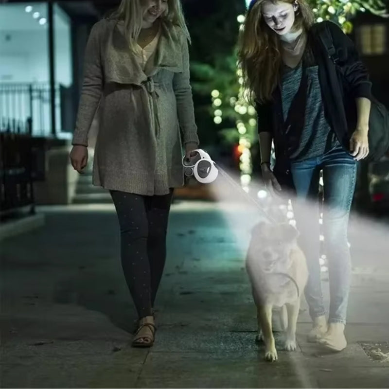 Udtrækkelig hundesnor med LED-lys poseholder og 3 meter line | Matthieu