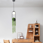 Dekoracyjna metalowa lampa wisząca typu Flowerpot do wnętrz | GlowNest