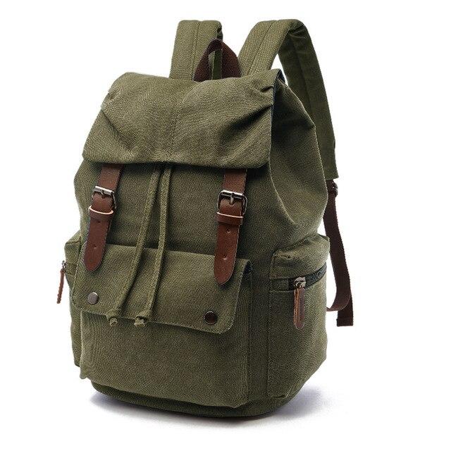 Vintage plecak płócienny duży na laptopa do szkoły pracy i podróży retro unisex | Federico