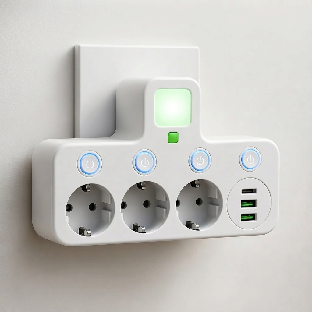 Wielofunkcyjna listwa zasilająca z USB i USB-C do ładowania | Powerec