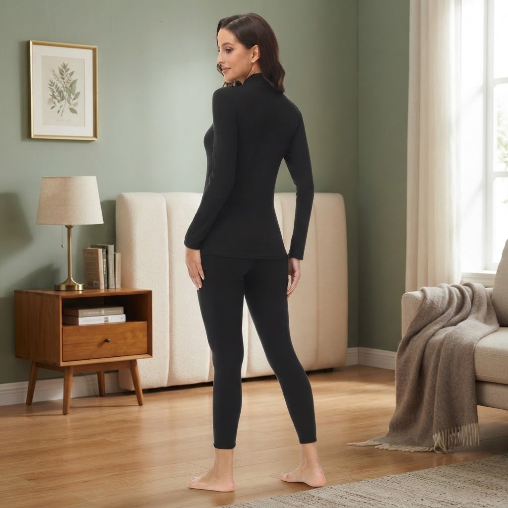 Termosæt til kvinder med langærmet trøje og leggings | Livia