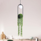 Dekoracyjna metalowa lampa wisząca typu Flowerpot do wnętrz | GlowNest