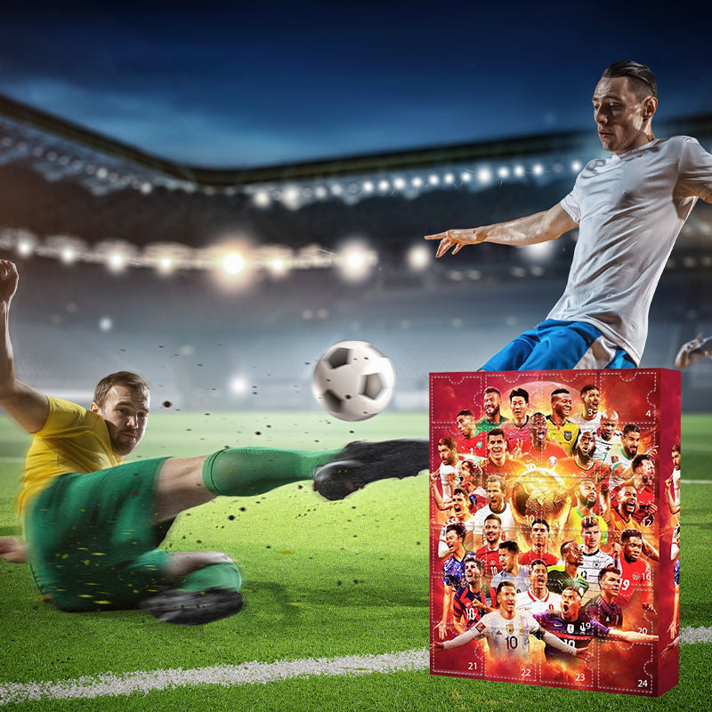 Piłkarski kalendarz adwentowy z 24 figurkami i okienkami do odliczania | FodboldAvent