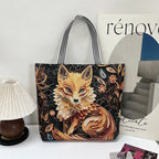 Tote taske med broderi og struktureret canvas design | Estrella