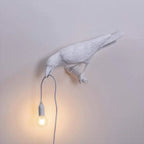 Lampa stołowa ceramiczna figurka kruka design | Corvessa