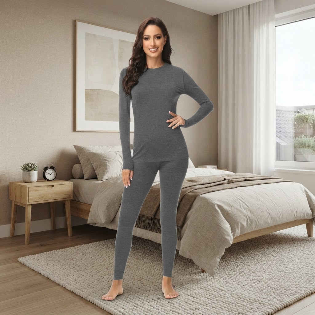 Termosæt til kvinder med langærmet trøje og leggings | Livia