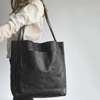 Dame Håndtaske Læder Rummelig Elegant Shopper Arbejde Hverdag Klassisk | Donatella