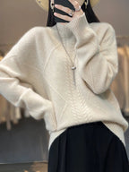 Striktrøje Merino Uld Mock Neck Vinter | Sorelle
