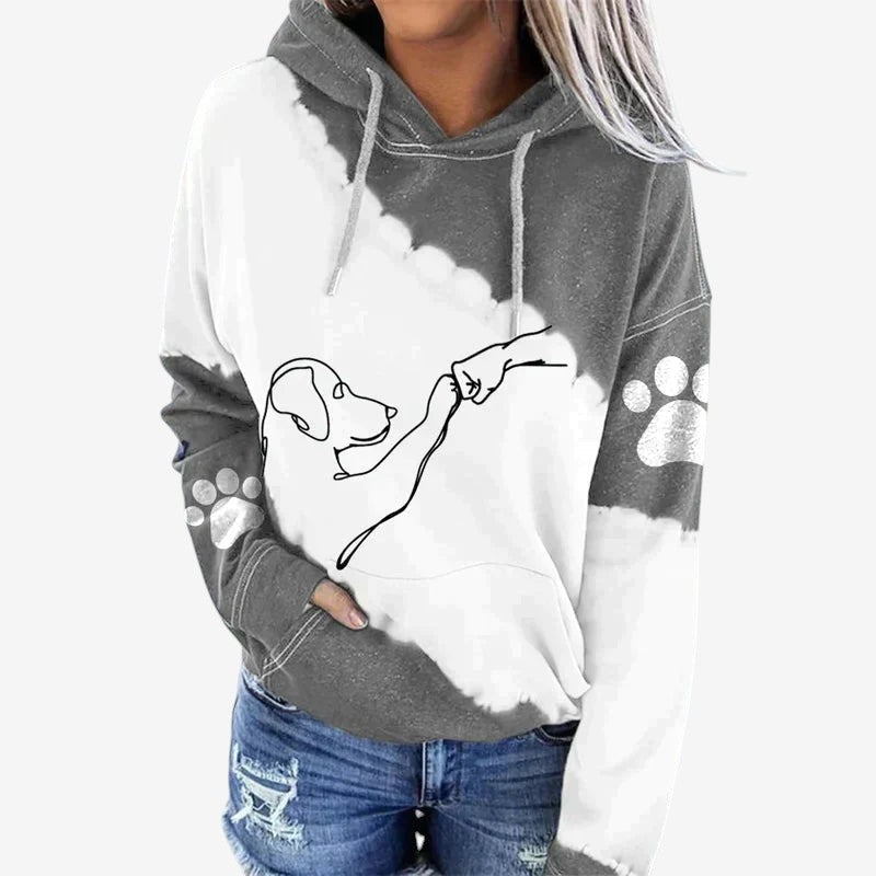Bluza z kapturem Nadruk Bawełna Poliester Komfort Casual | Zyroth