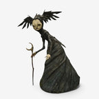 Gotisk Heksefigur med Dekorativ Stav Halloween Resin | ShadowHex