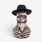 Kostium lateksowy na całą twarz z maską szkieletową na Halloween | SkullForge