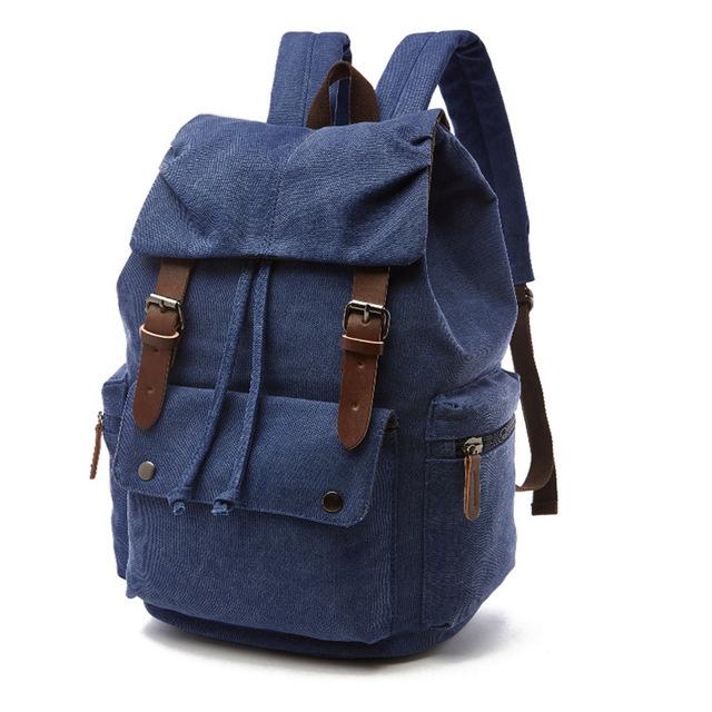 Vintage plecak płócienny duży na laptopa do szkoły pracy i podróży retro unisex | Federico