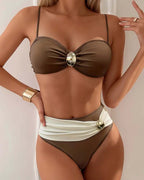 Zestaw bikini modelujący, dopasowany, elastyczny, na lato | Marvella