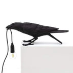 Lampa stołowa ceramiczna figurka kruka design | Corvessa