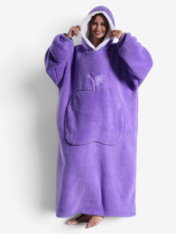 Oversize’owa bluza-koc z kapturem i dużą kieszenią z przodu | Valeria